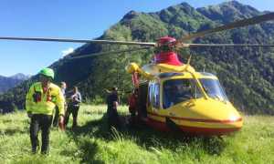 elicottero terra alpe soccorso