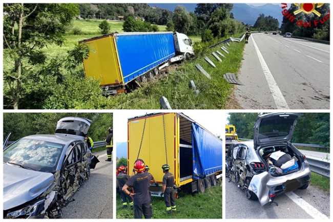 incidente tir auto super