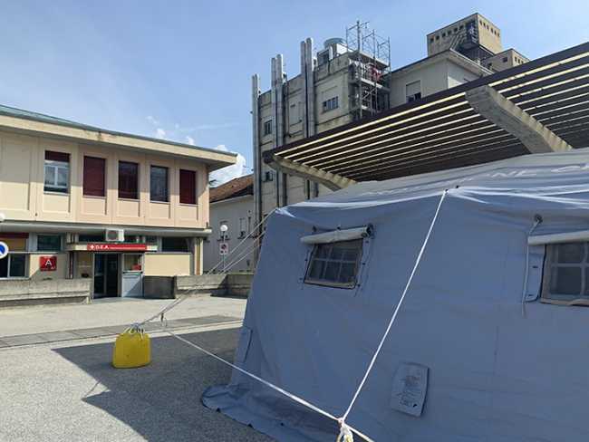 san biagio tenda covid entrata dea