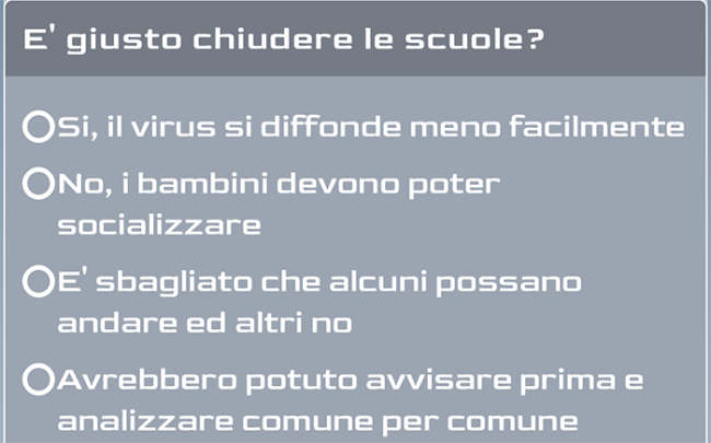 sondaggio chiusura scuole