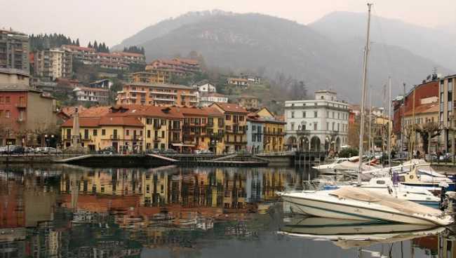omegna vista lago barche