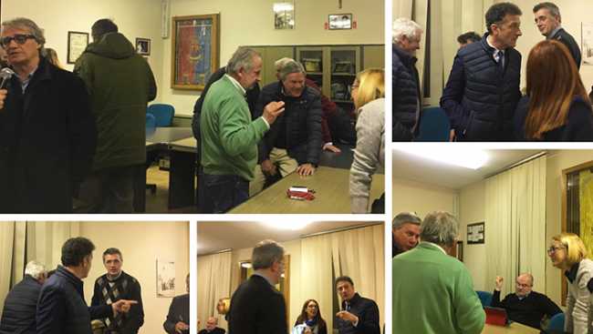 re riunione politici frana