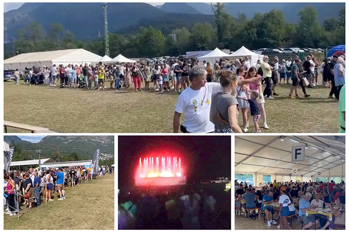 Sagra della patata: apprezzate le fontane danzanti, pienone anche a pranzo. Video